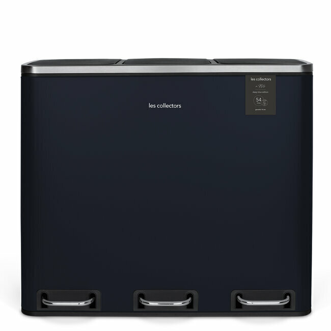 Abfalleimer 3 &times; 18 L, Nachtblau